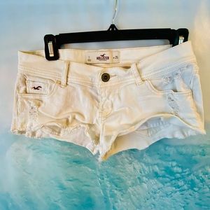 HOLLISTER White Jean Shorts
